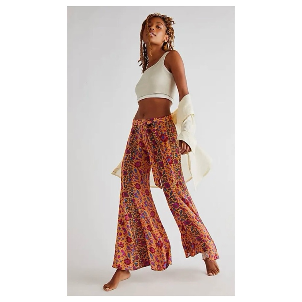 *NWOT Free People Bail Sultry Boho Flare Pants  Size XS